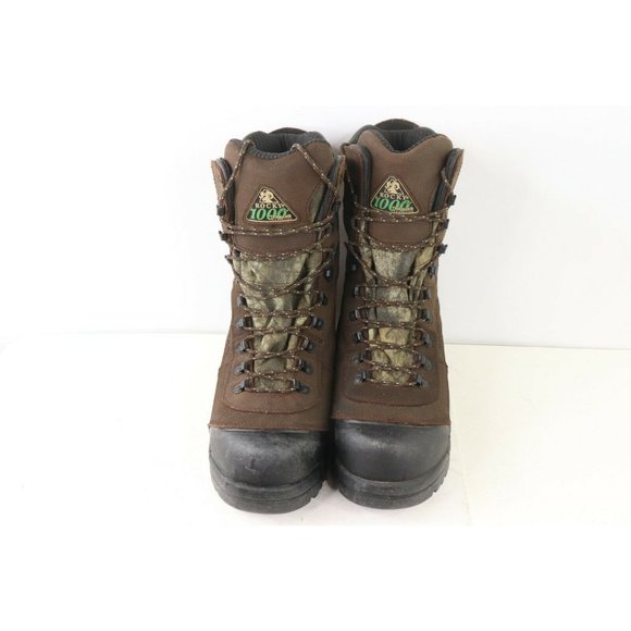 Vintage Rocky Waterproof Camouflage Leather 1000 Gram Insulated Boots